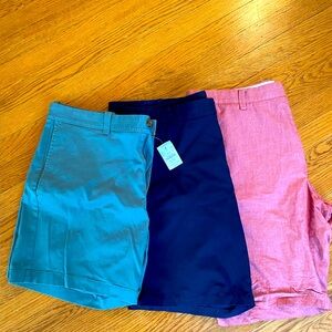 THREE pairs of JCrew Men’s shorts! Navy blue, green and pink!